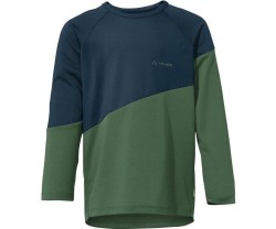 Pyöräilypaita Vaude Lasten Moab LS T-Shirt Black/Neon Yellow